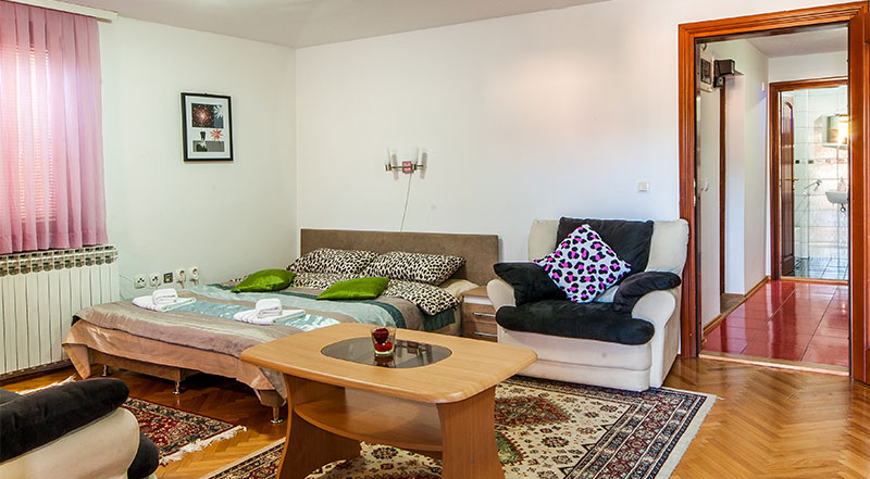 Apartman Kira, dnevni boravak sa trpezarijom, kablovska tv, besplatan wi-fi